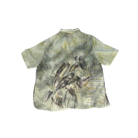 Vintage Sheer Green Button Down Shirt - Picture 2 of 2